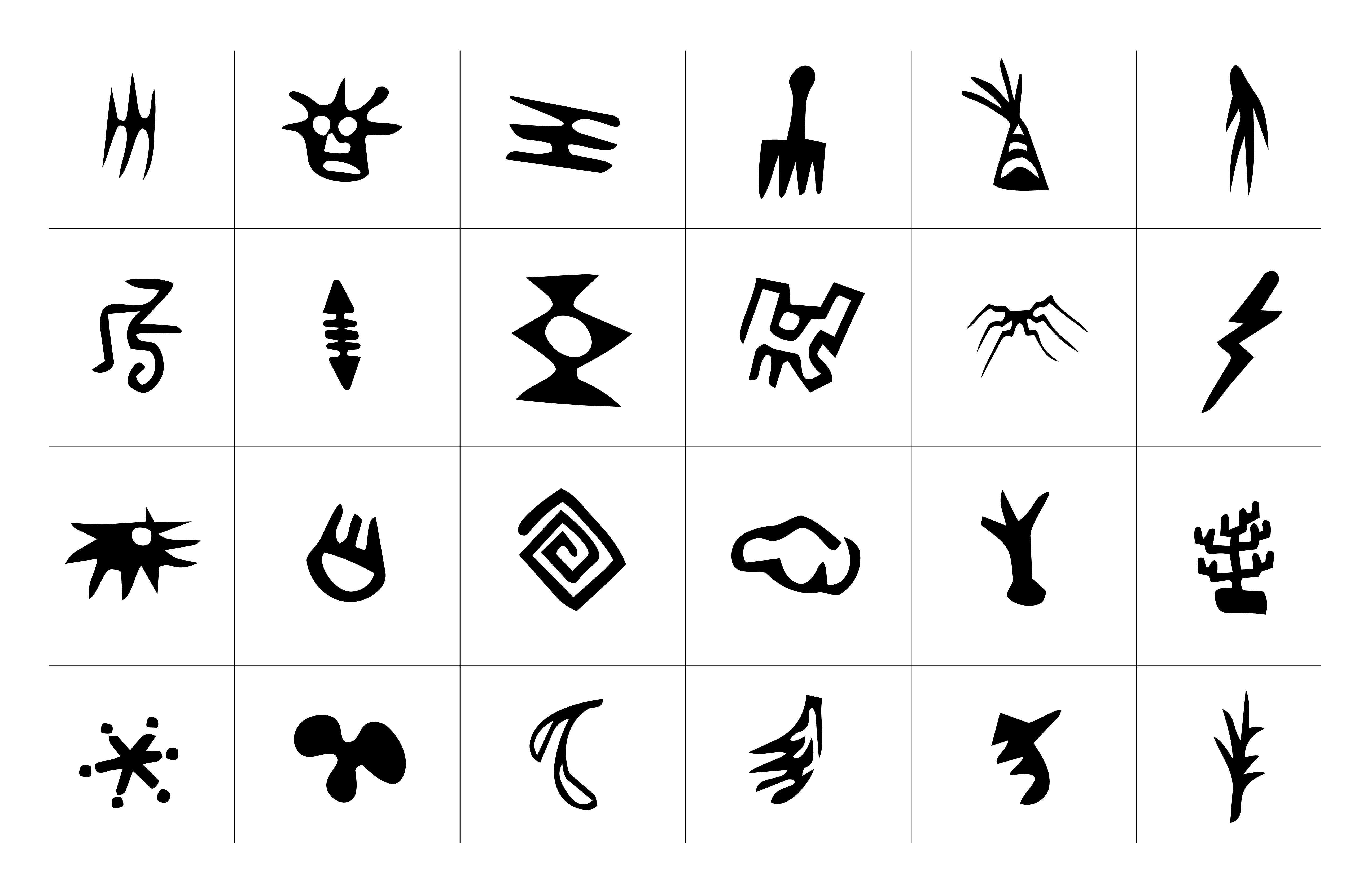 Flash sheet — ink characters on black